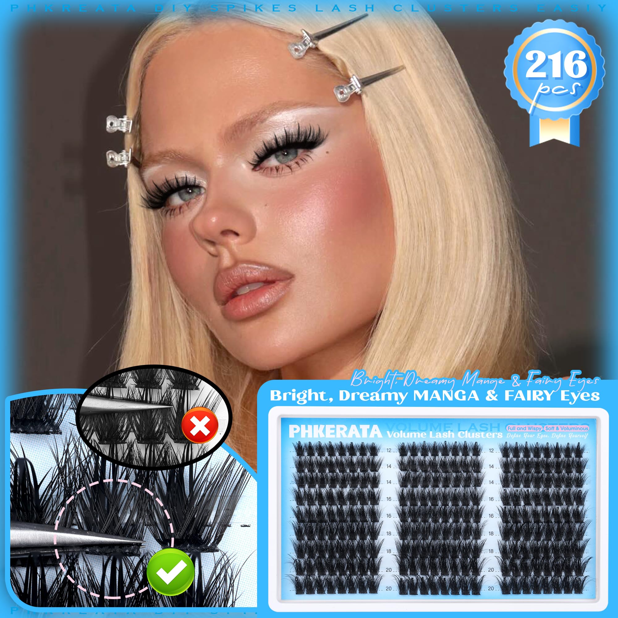 PHKERATA extensions volume pour un regard glamour sans effort quotidien.