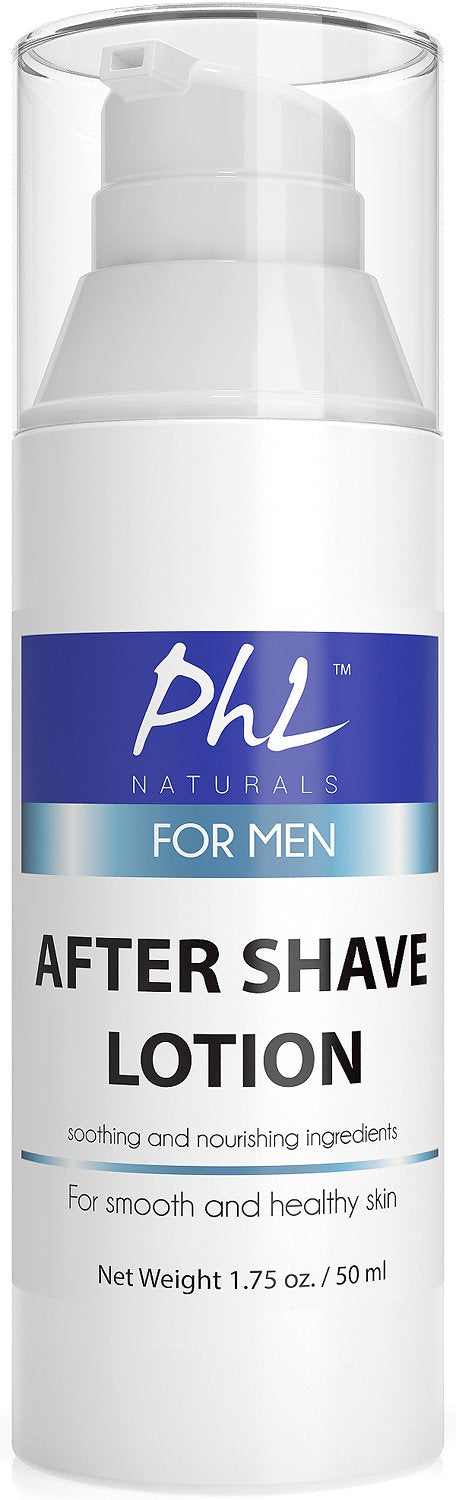 PHL Naturals après-rasage sans parfum – bouteille légère et hydratation douce.
