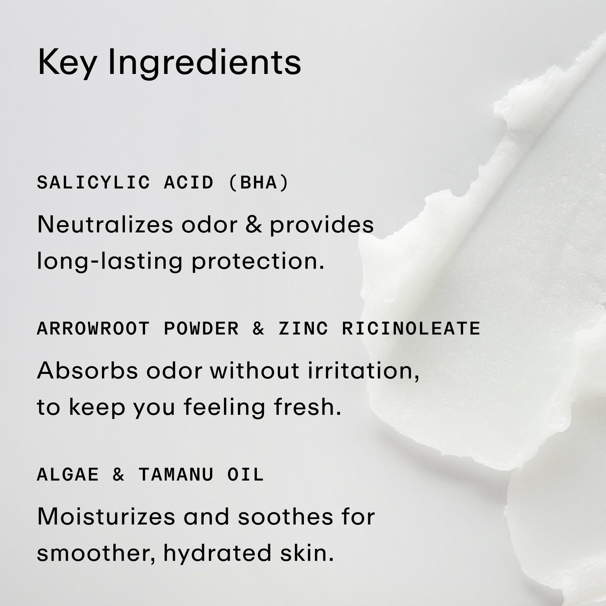 PHLUR Vanilla Skin texture close-up shows smooth, non-irritating formula.
