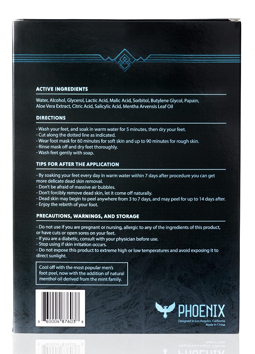 Phoenix Foot Peel exfolie les callosités pour pieds plus nets.