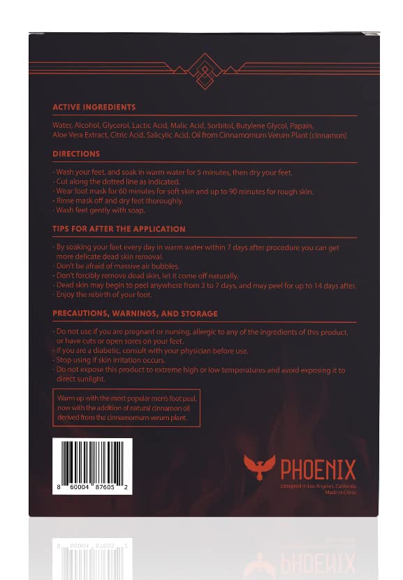 Phoenix Foot Peel pour homme – gel exfoliant fort utilisé sur les pieds.