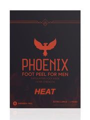 Phoenix Foot Peel pour homme – masque exfoliant pieds en action.