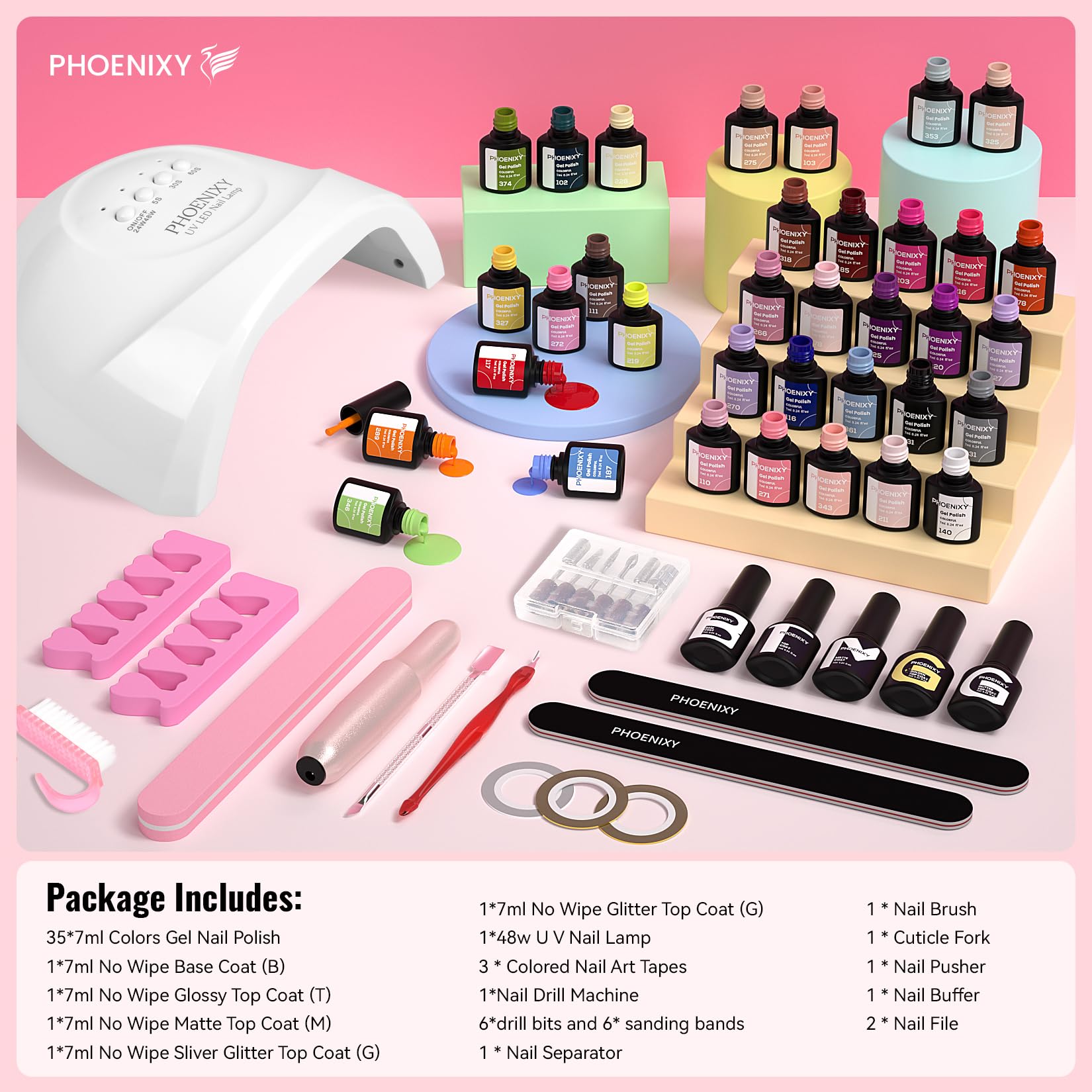Phoenixy coffret cadeau idée parfaite pour femmes et loisirs manucure
