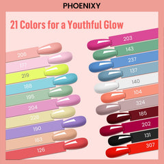 Phoenixy vernis gel 21 teintes vert émeraude: polyvalent pour looks quotidiens