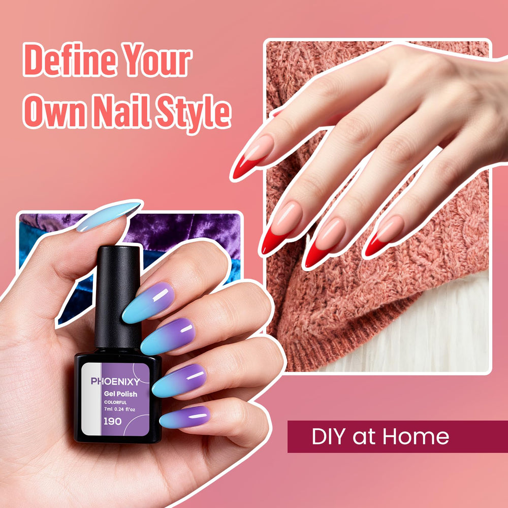 Phoenixy kit débutant manucure: vernis gel faciles à appliquer à domicile