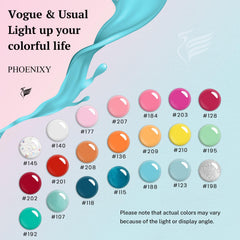 Flacon Phoenixy de vernis gel 7 ml brillant pour une couleur durable.