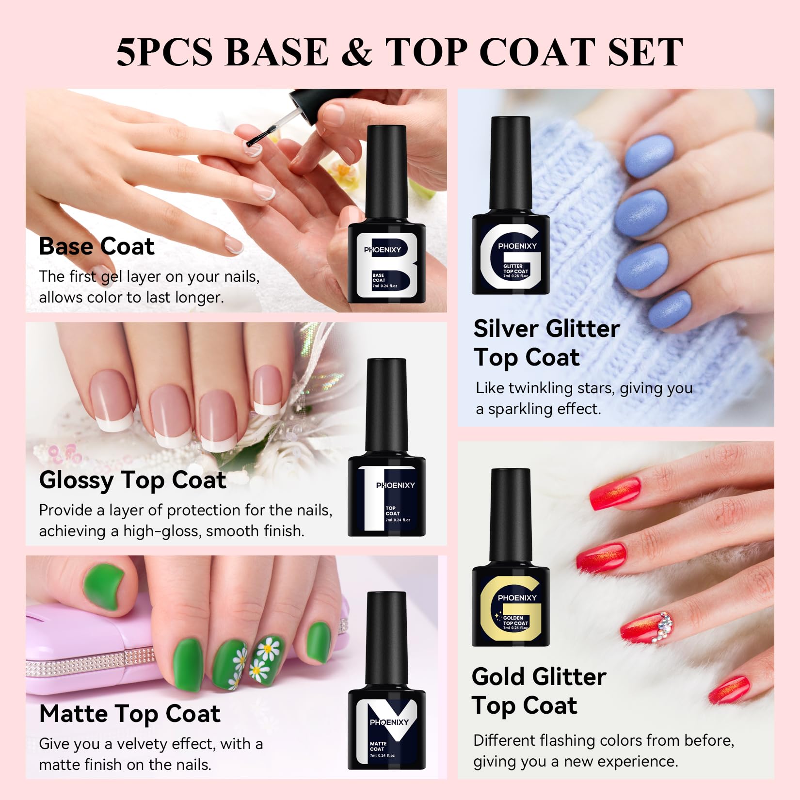 Phoenixy vernis glitter or – éclats dorés pour des touches festives.