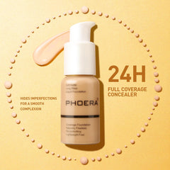 Phoera Foundation: échantillon teinte 104 buff beige pour comparer facilement.