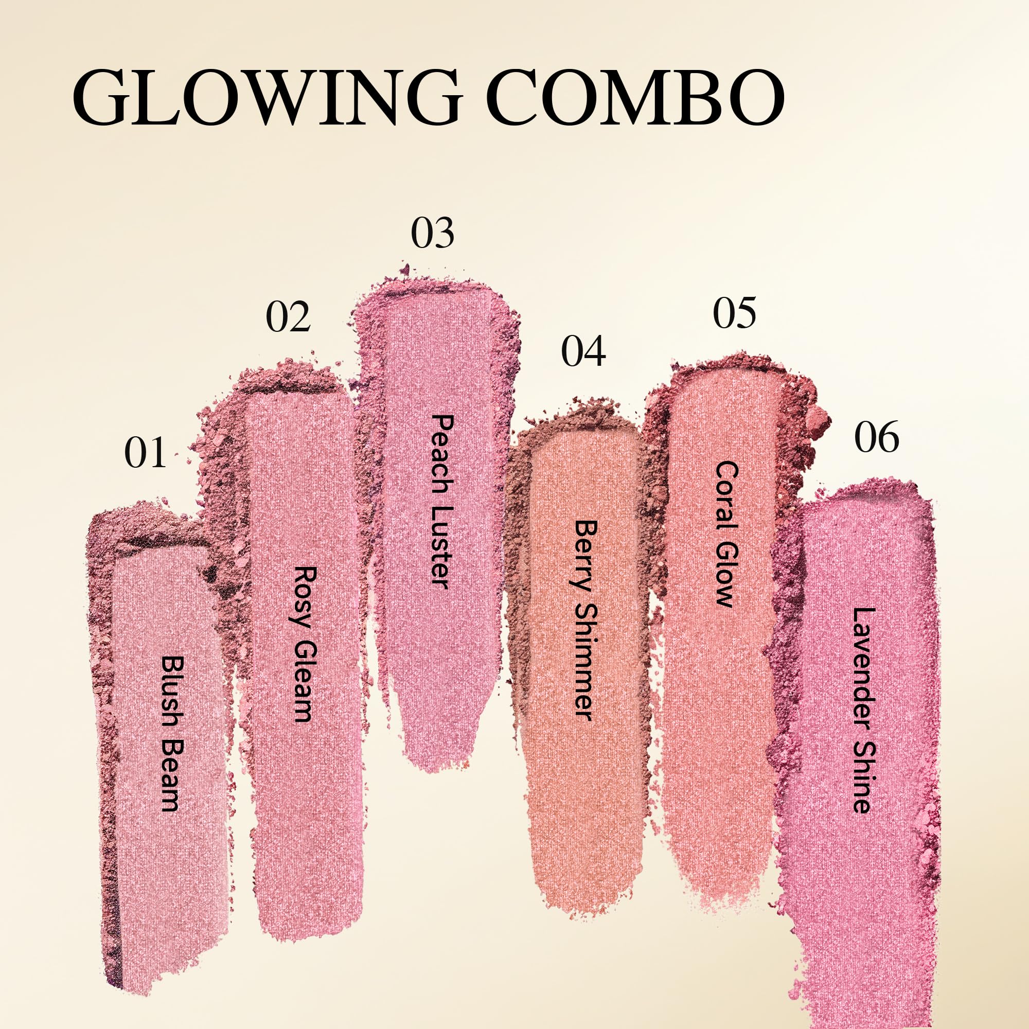 PHOFAY Poudre lumineuse blush application sèche pour un look léger au quotidien