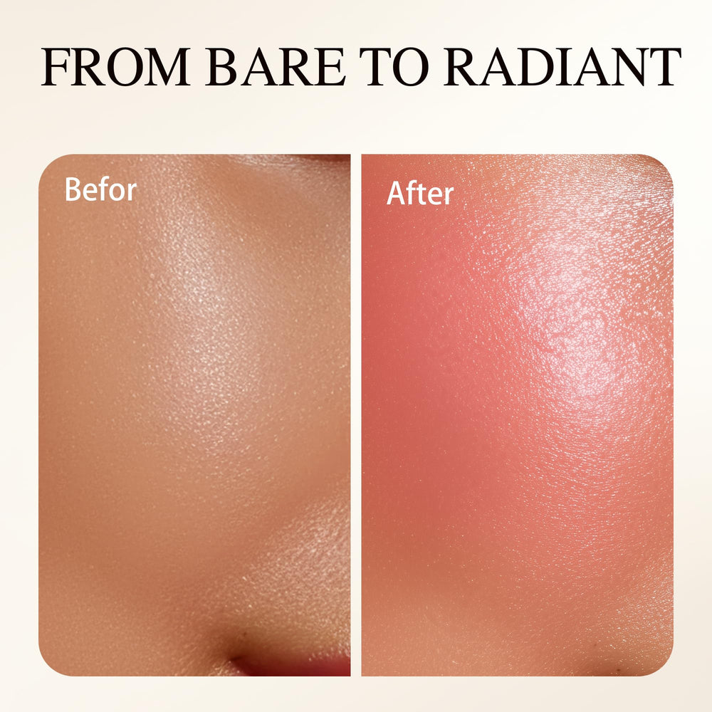 PHOFAY Poudre lumineuse blush, fini satin doux, pore non accentué