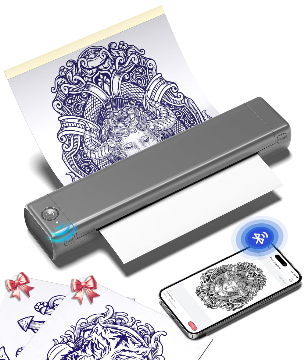 Phomemo pochoir tatouage imprimante portable pour traçage rapide et propre