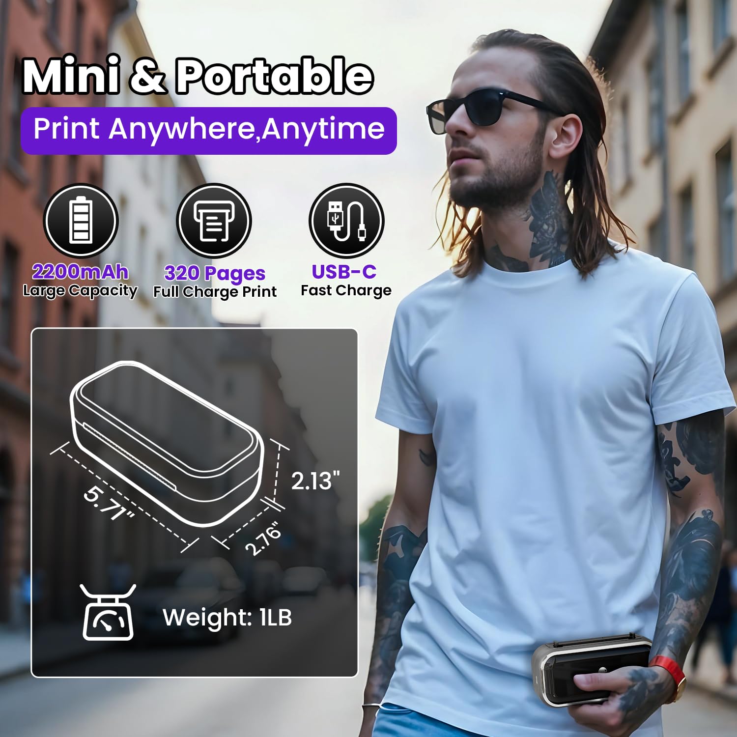 Phomemo TP31 connectivité Android et iOS pour une création flexible.