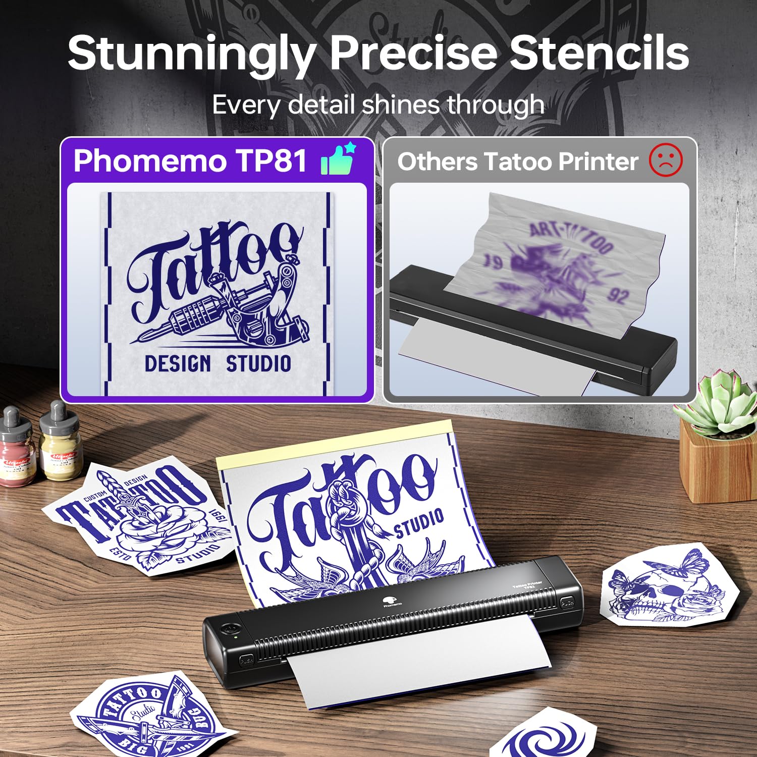 Phomemo TP81 appareil léger et portable pour atelier et déplacement.