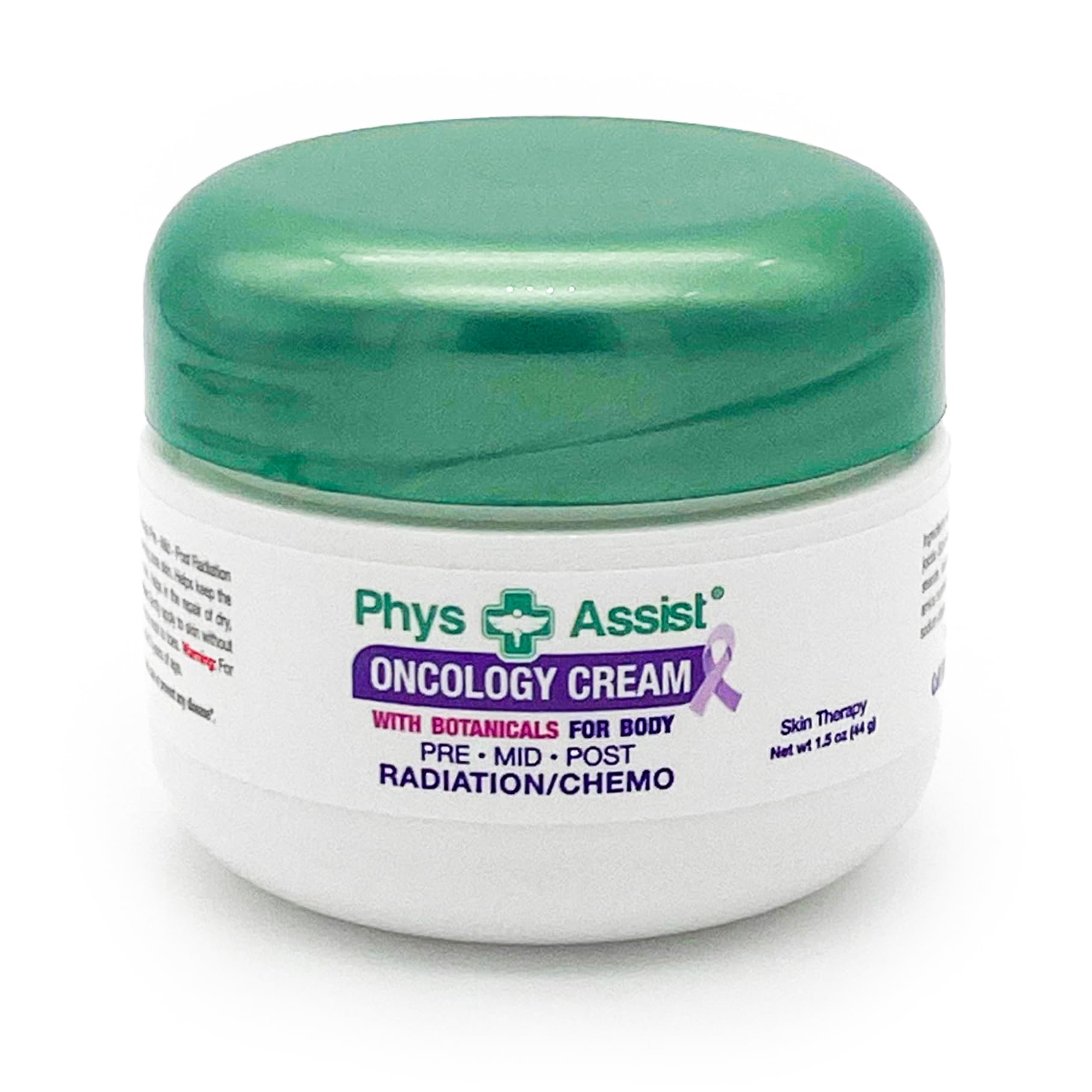 PhysAssist Oncology Cream dans un flacon 44 ml, hydratation douce pour peau sensible.