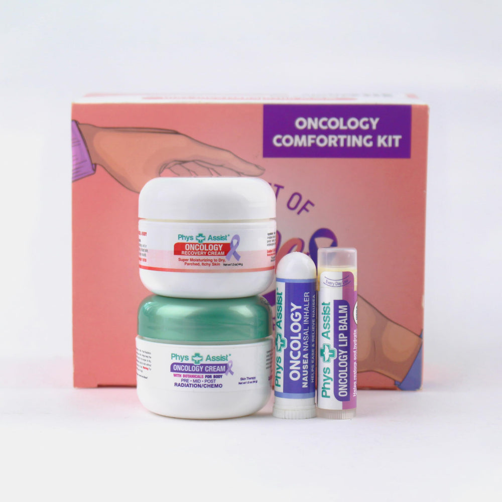 PhysAssist kit confort chemo et radiothérapie, crème visage et corps pour hydration douce.