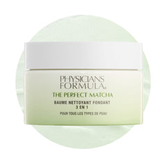 Baume démaquillant Matcha Physicians Formula en flacon, démaquille et purifie en douceur.