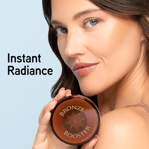 Physicians Formula Bronze Booster brush blending demonstrates smooth, even coverage for a natural-looking finish