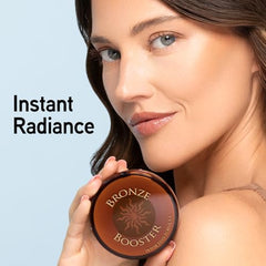 Physicians Formula Bronze Booster brush blending demonstrates smooth, even coverage for a natural-looking finish