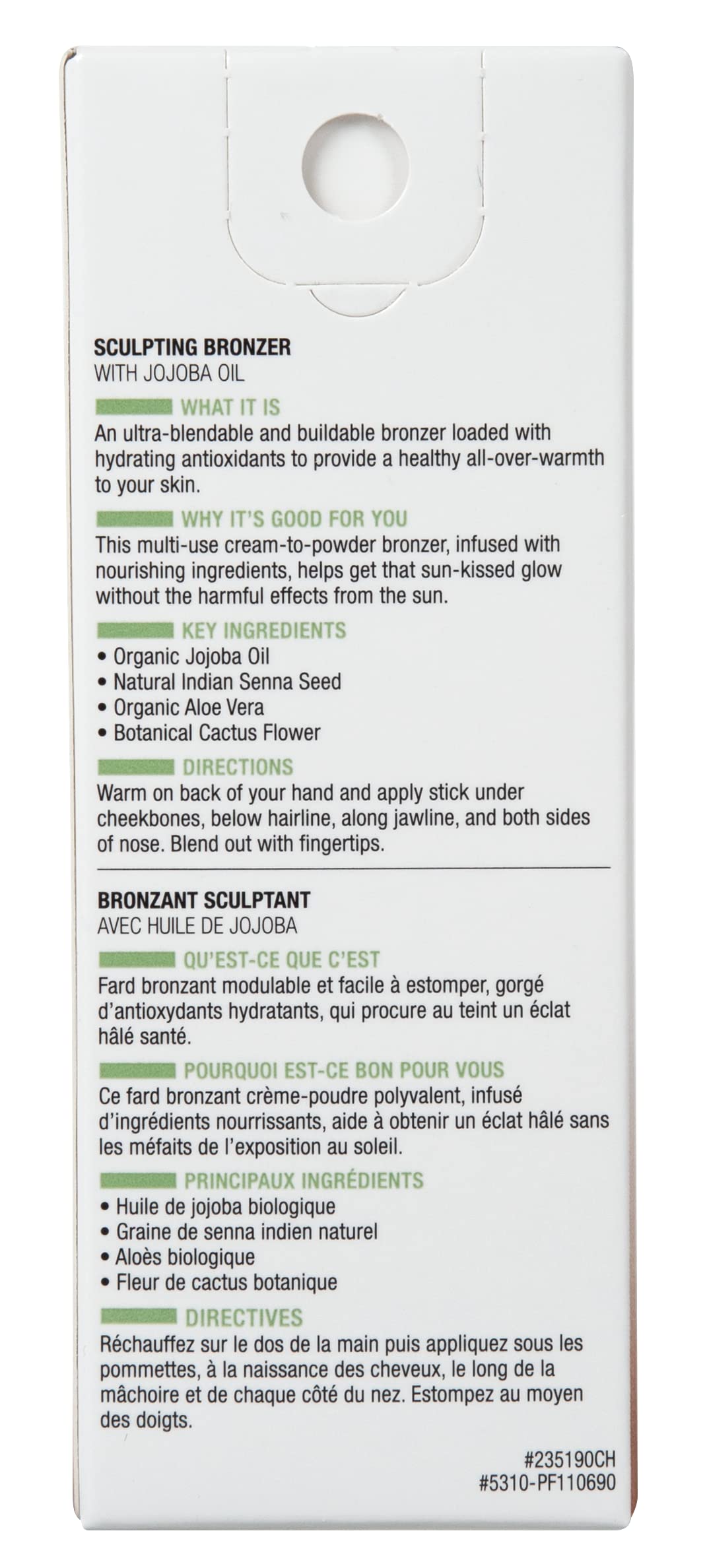 Ingrédients huile de jojoba biologique pour nourrir et hydrater la peau.