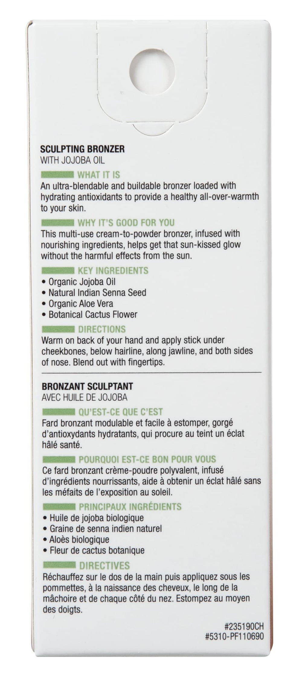 Ingrédients huile de jojoba biologique pour nourrir et hydrater la peau.