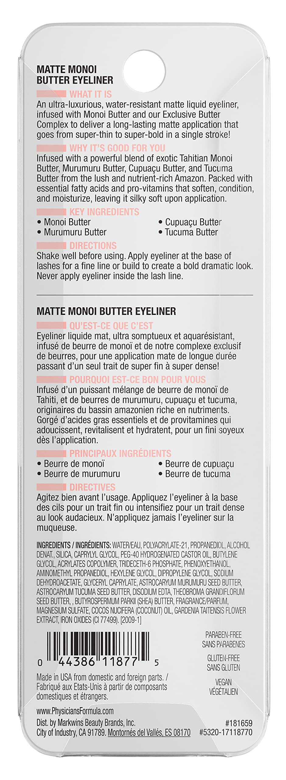 Essai longue tenue résistant à l'eau sur peau maquillée.