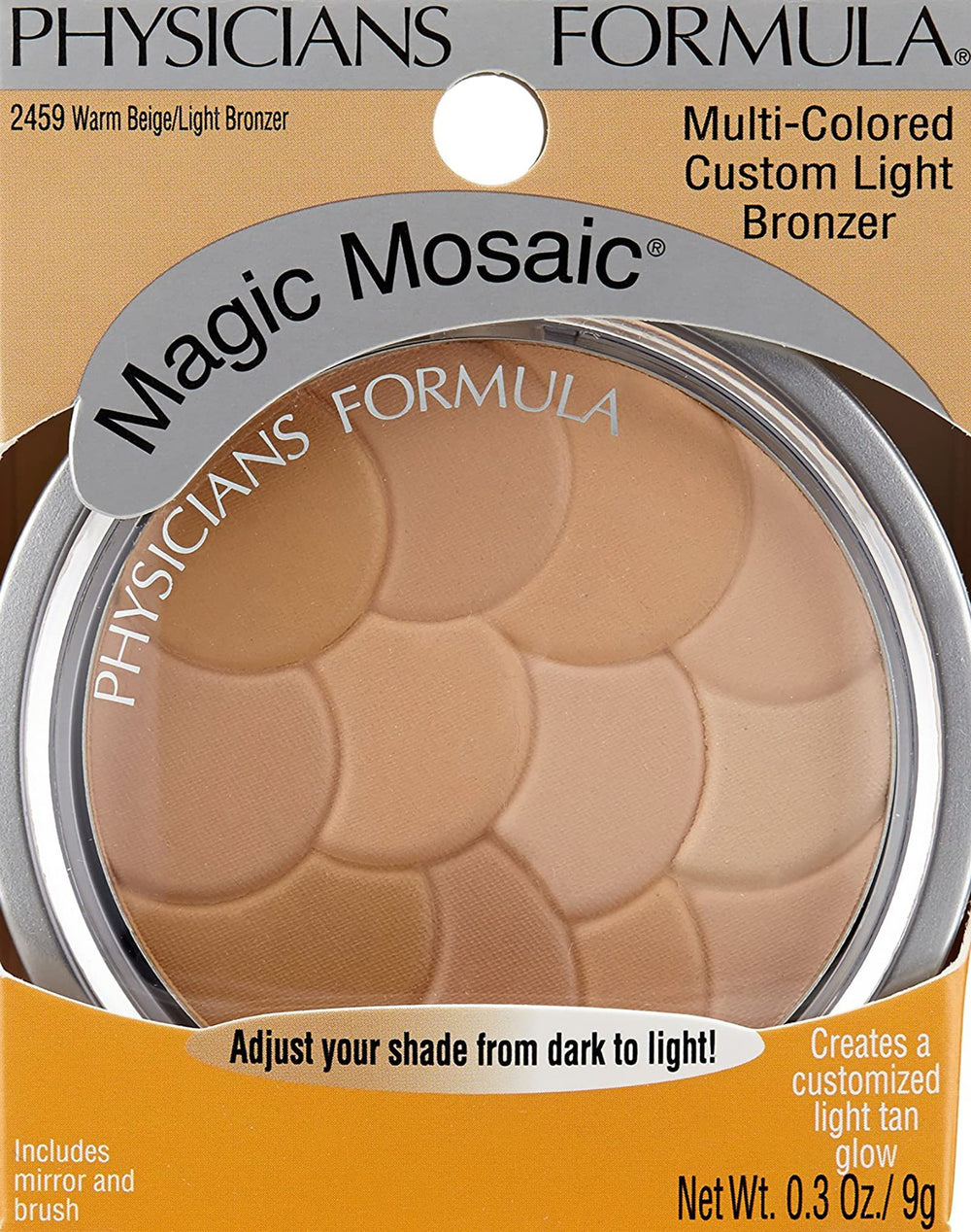 Physicians Formula Mosaic emballage-etui-miroir-integré : rangement pratique et transport facile.