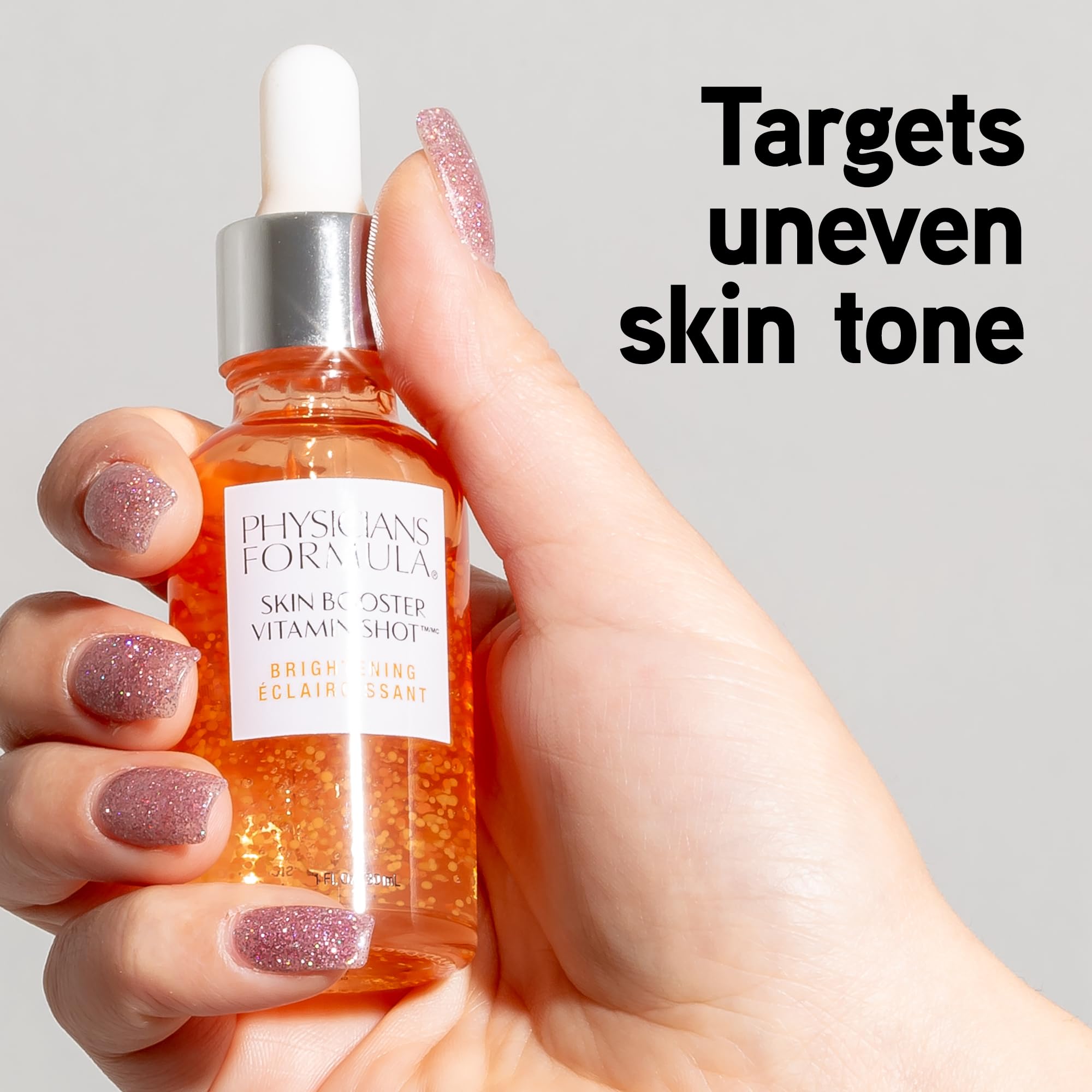 Physicians Formula Skin Booster Vitamin Shot – extrait vitamine B3 pour un teint plus homogène.