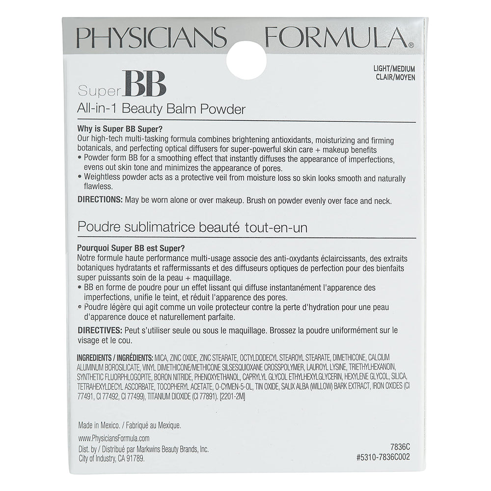 Physicians Formula Super BB Cream peau sensibles hypoallergenique et sûre.