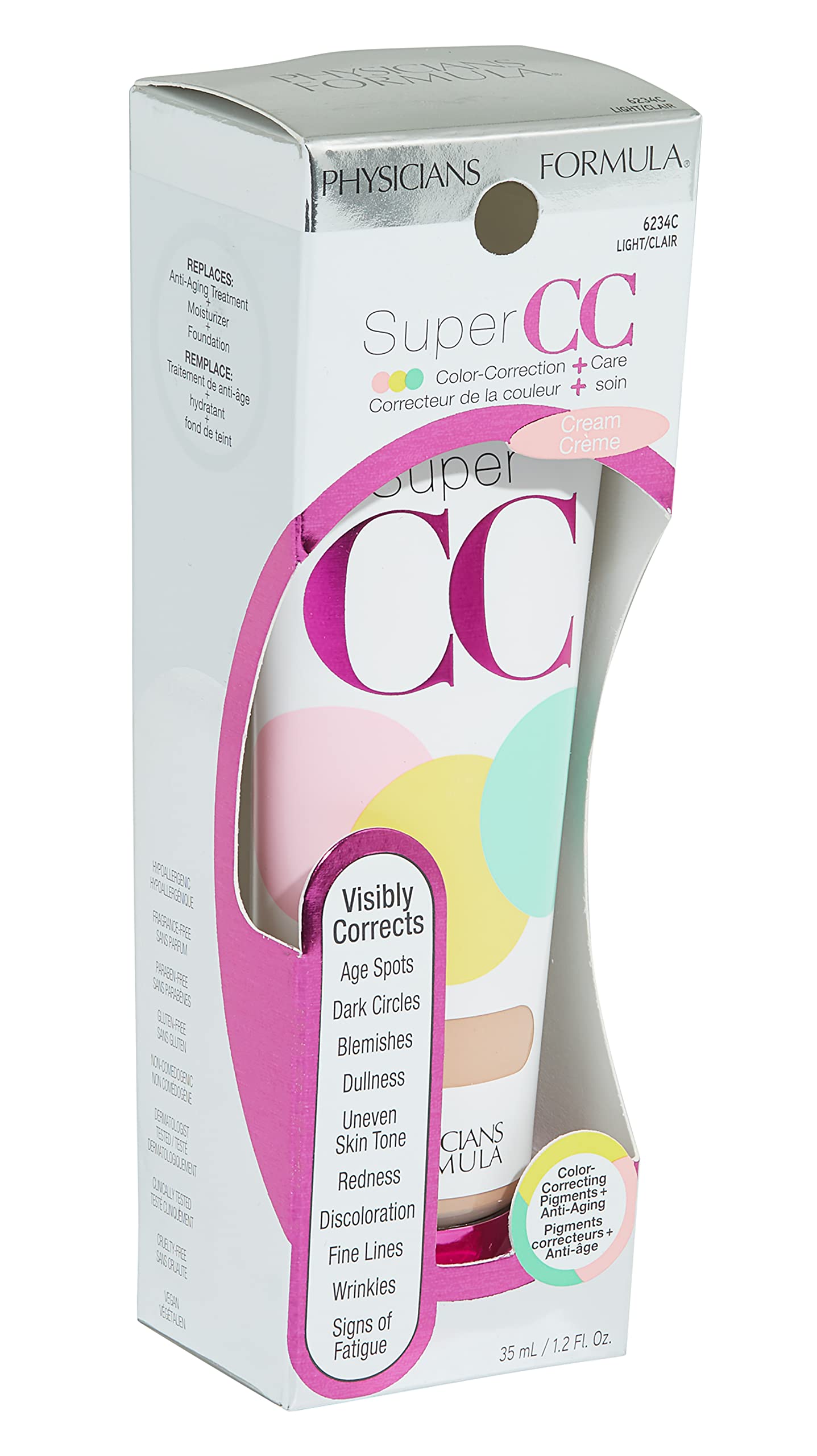 Physicians Formula Super CC+ Crème, teinte uniforme peau.