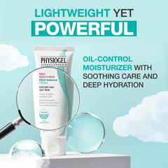 Application de Physiogel sur le visage pour hydratation confortable