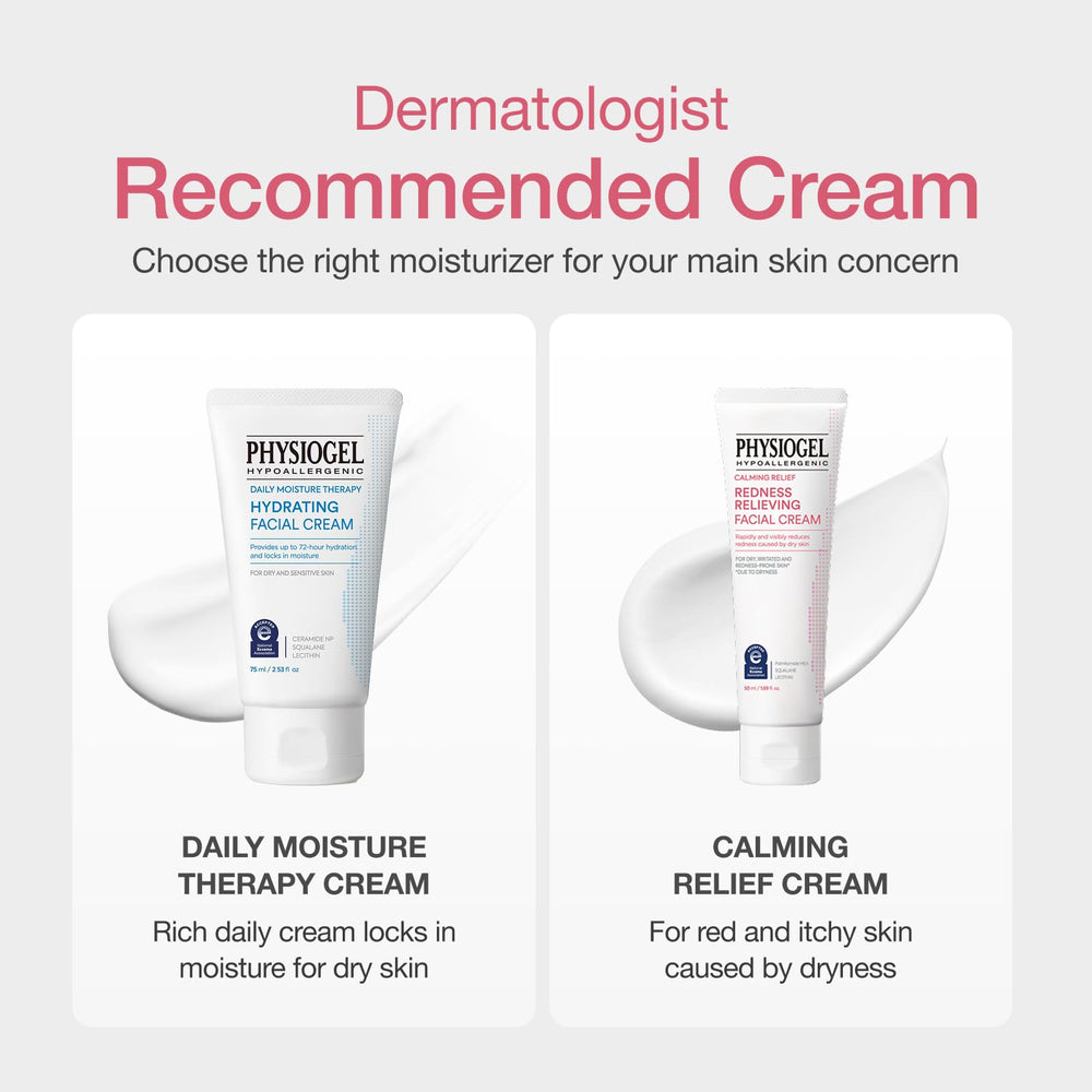 Soin post pro traitement avec Physiogel Crème après intervention dermato
