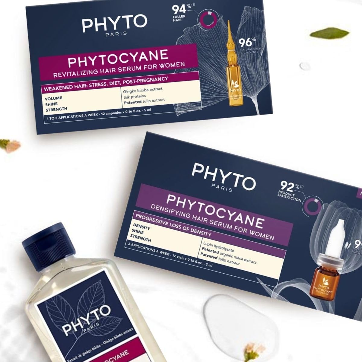 PHYTOCYANE Extrait ginkgo biloba, ingrédients revitalisants pour les cheveux.