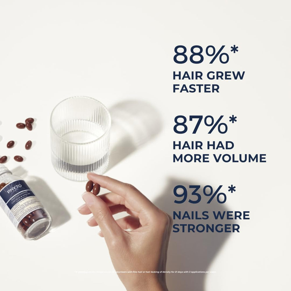 PHYTO Phytophanère – routine quotidienne simple pour cheveux plus forts et plus épais.