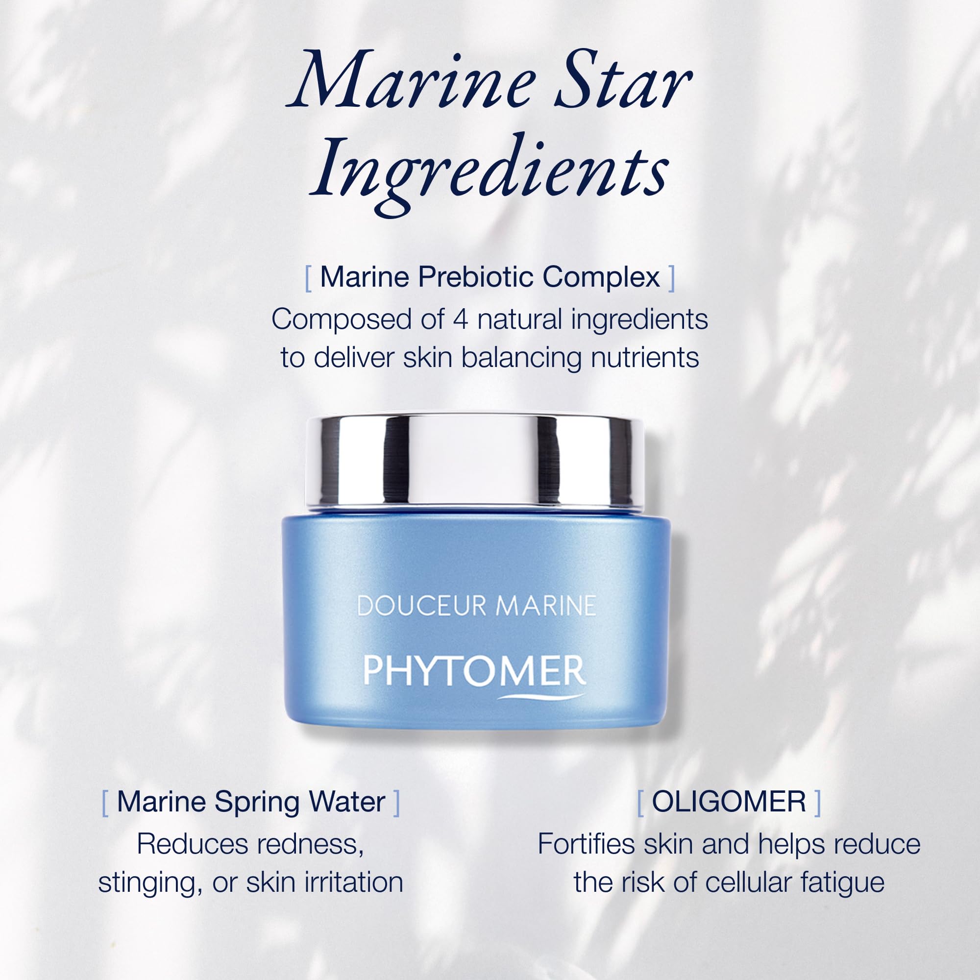Phytomer Douceur Marine – application matin et soir sur visage et cou propres.