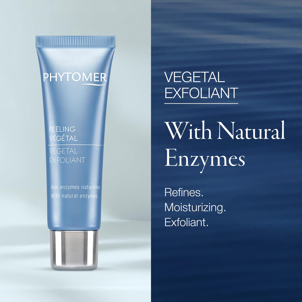 Phytomer exfoliant végétal – texture peau affinée après utilisation.