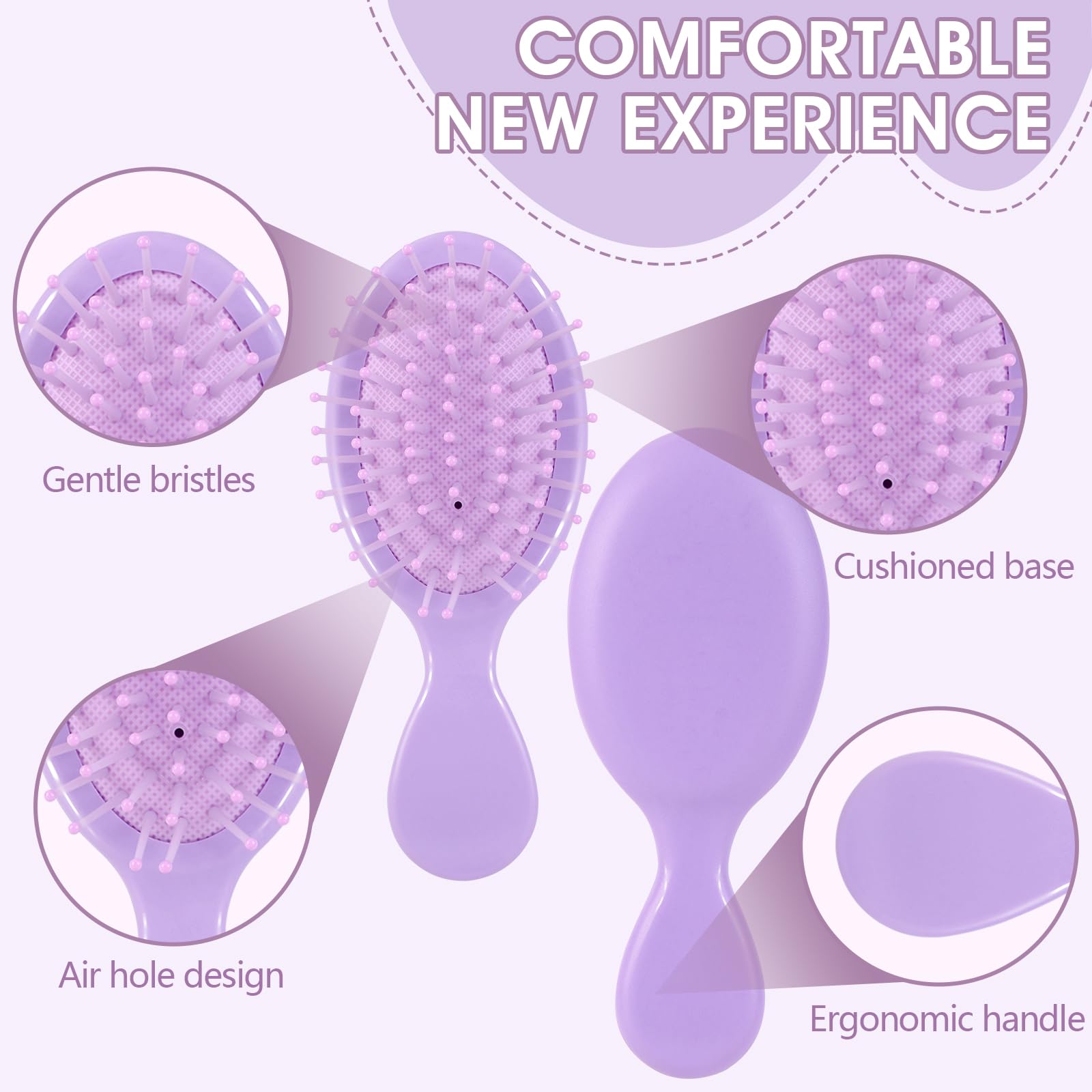 Brosse Phyyixs ergonomique avec poignée non glissante, confort durable.