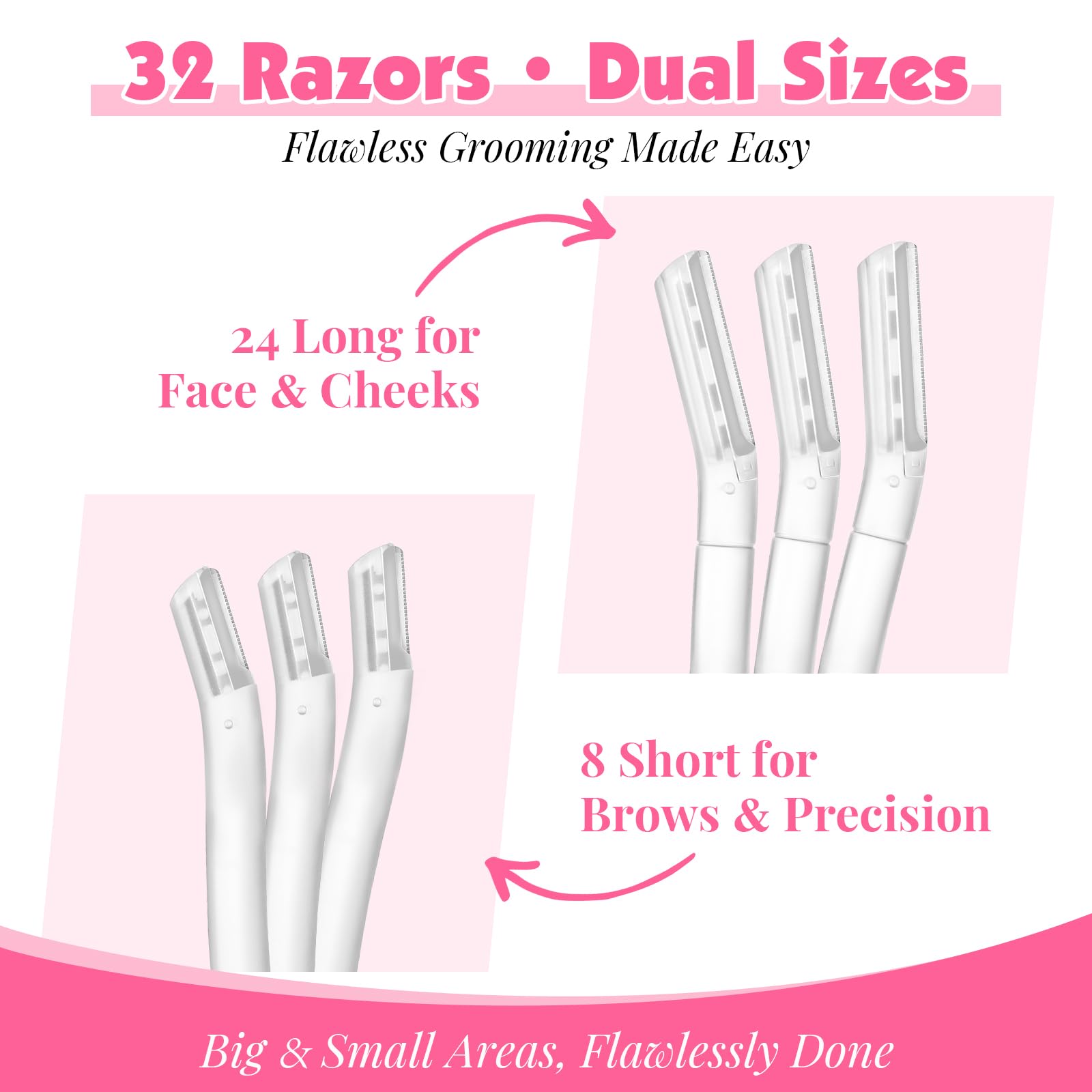 Phyyixs rasoir sourcils courts: contour précision autour des yeux et lèvre supérieure.