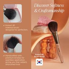 Application poudre naturelle et fini velouté sur le visage