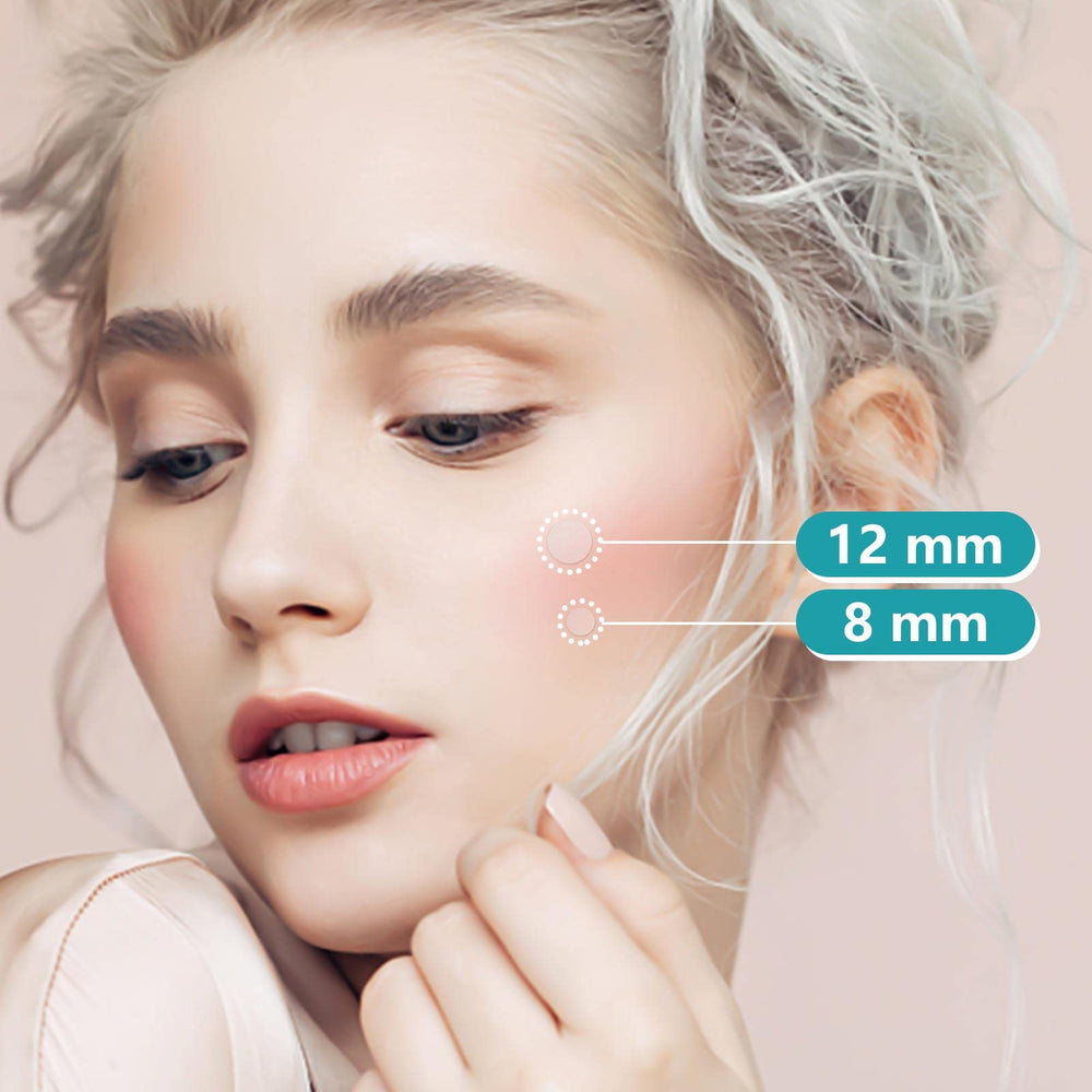 Patch PICcircuit visage, usage quotidien sans traces avec maquillage léger.