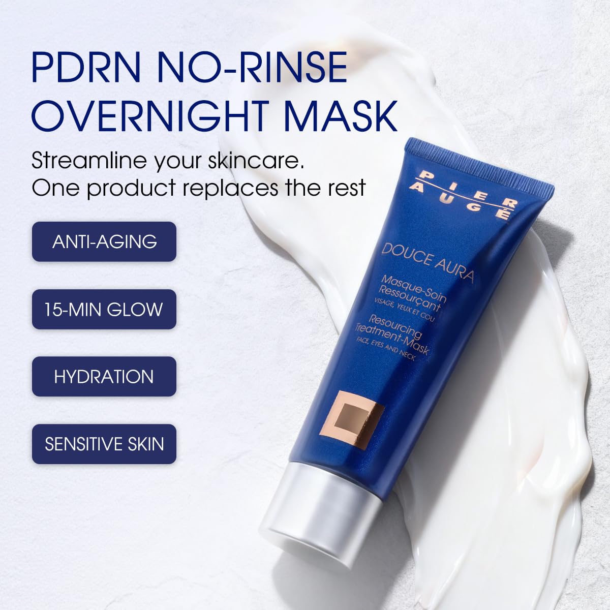 Pier Augé Masque Nuit Hydratant, hydratation en profondeur pendant le sommeil.