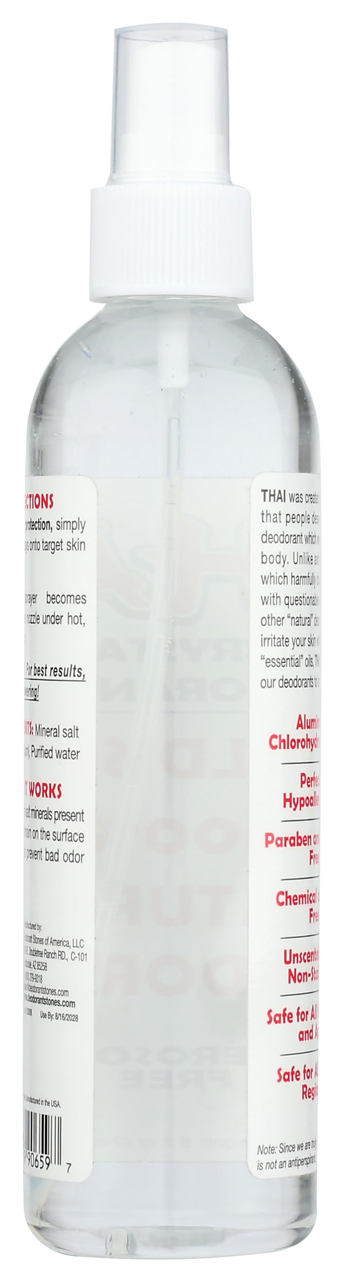 Déodorant Stones Of America – pulvérisateur, application sans aérosol respectueuse de l'environnement.