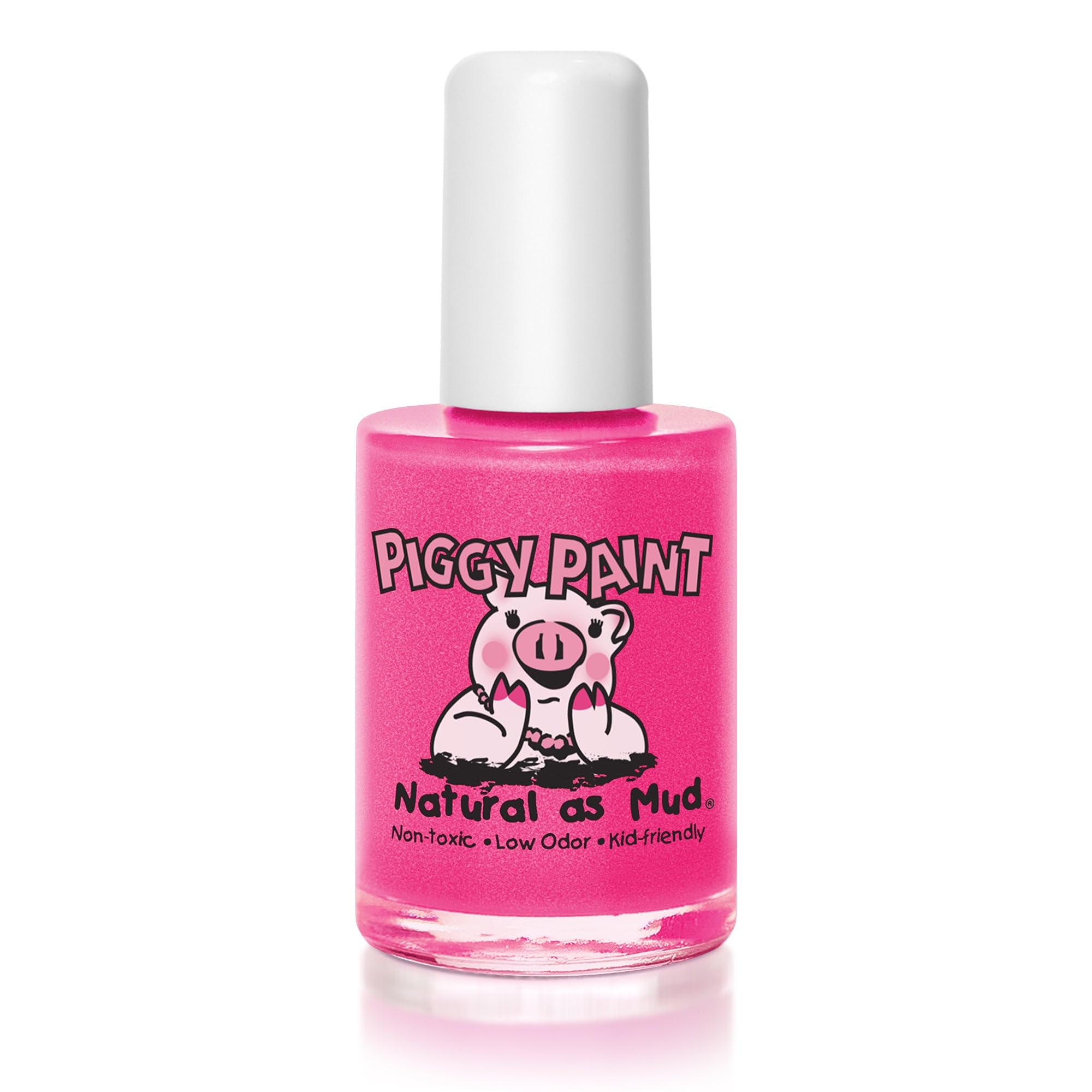 Piggy Paint Forever Fancy – Bouteille rose scintillante prête pour des ongles d'enfant.