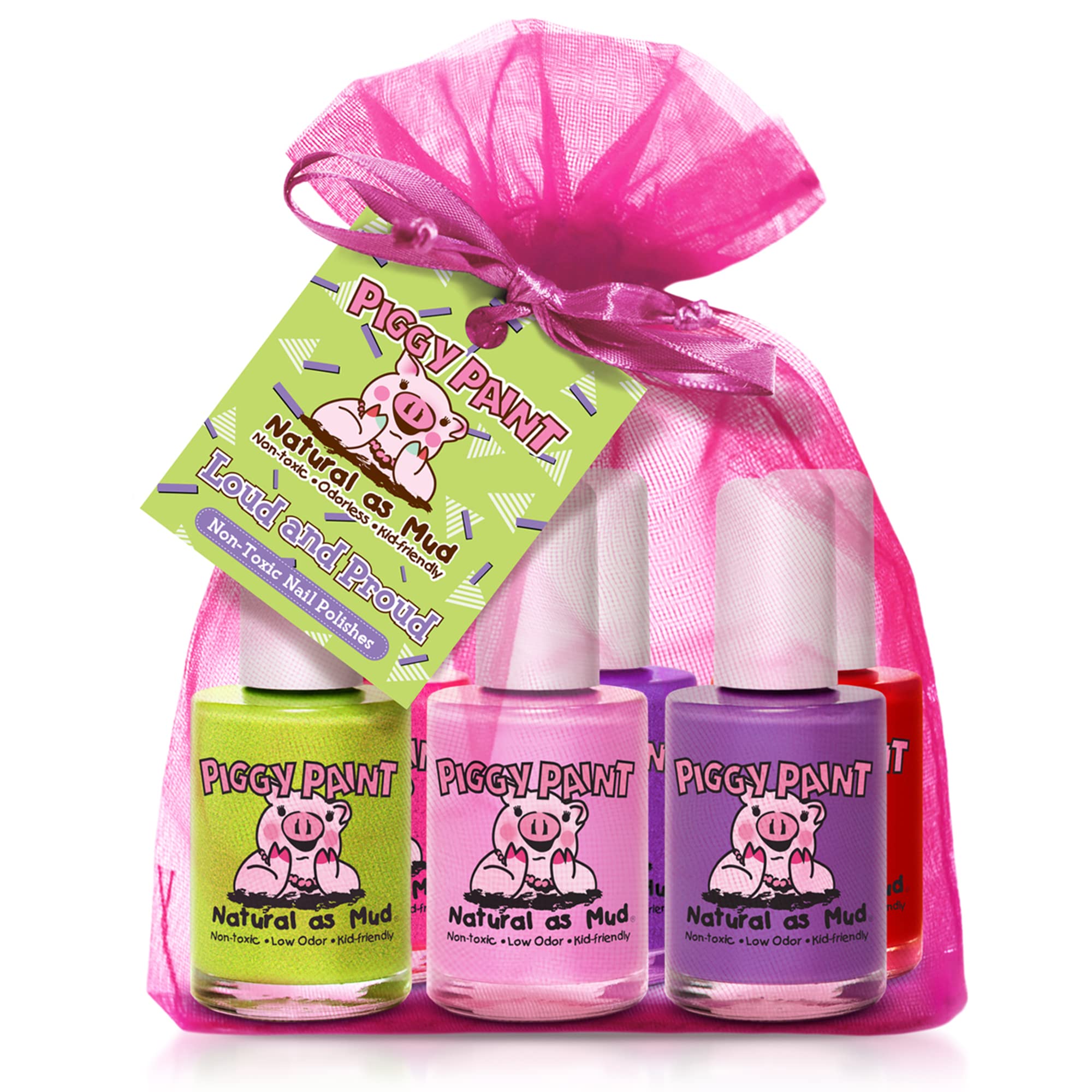 Piggy Paint ensemble de 6 vernis non toxiques pour enfants.