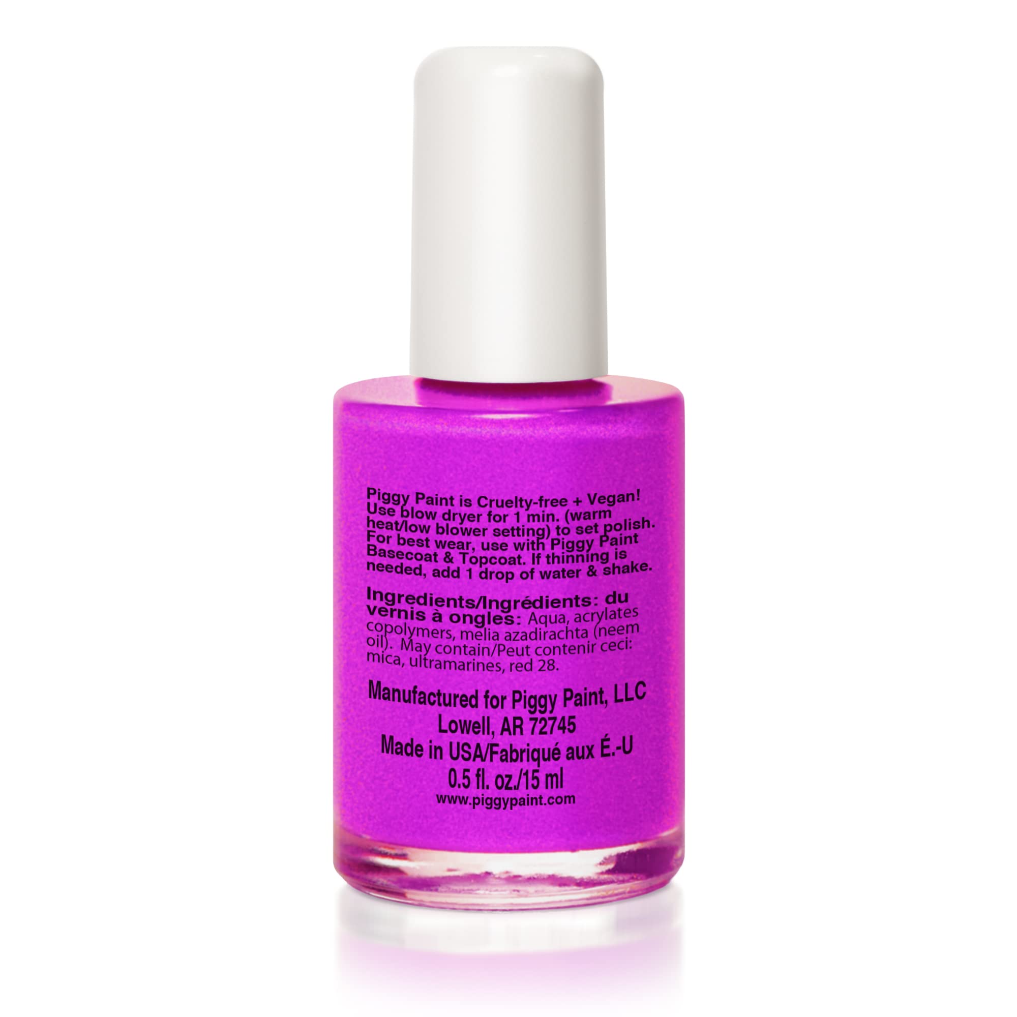Flacon Piggy Paint Groovy Grape avec étiquette claire, option idéale pour les fêtes