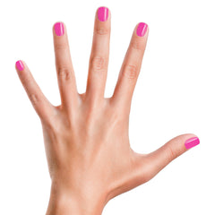 Finition durable et brillante de Piggy Paint LOL sur les ongles.