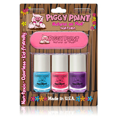 Kit Piggy Paint avec Vernis Sea-quin et lime pour des ongles sûrs et amusants.