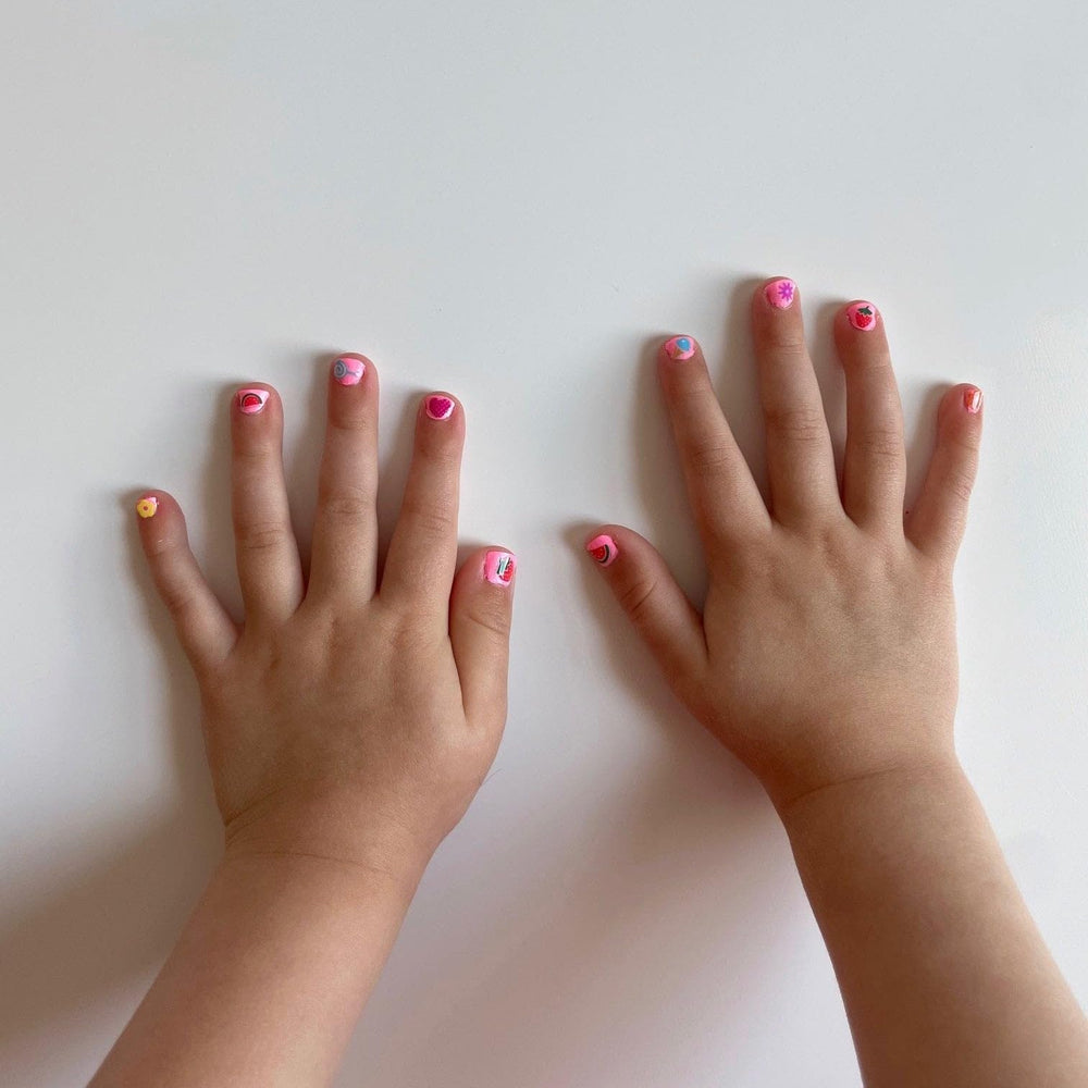 Vernis Piggy Paint Pinkie Promise 0,5 oz rose néon, pour enfants.