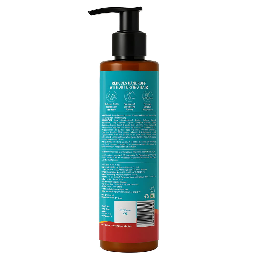 Pilgrim shampooing anti-pellicules usage quotidien homme et femme