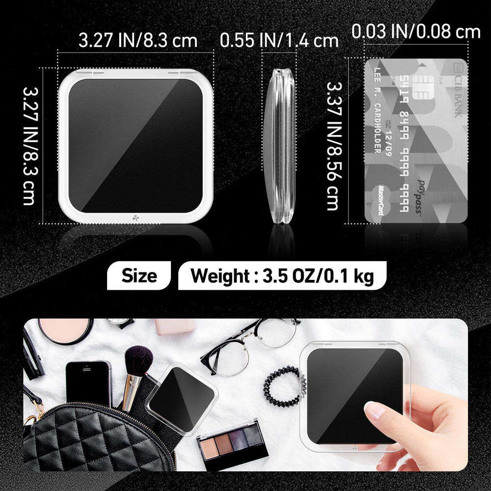 Miroir compact PIMPLEGO pour retouches en déplacement.