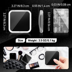Miroir compact PIMPLEGO pour retouches en déplacement.